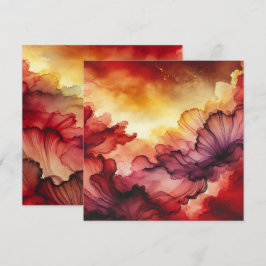 Papper avtryckbar solnedgång Alkohol Bläck Inbjudningar