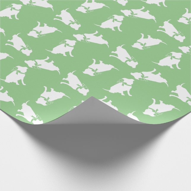 Papper avverkning av Pit Bull Dog Puppy Pitbull Presentpapper (Hörn)