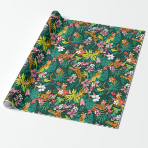 Papper avverkning av tigrar/leoparder presentpapper