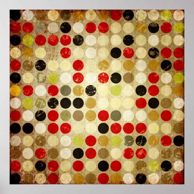 papper bakgrund med grym färgad-cirklingspatte poster (Framsidan)