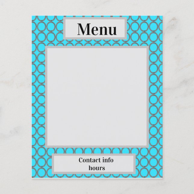 Papper bakgrundsbild för blå cirkel flygblad (Framsidan)