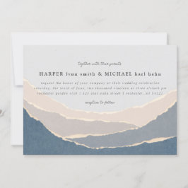 papper bergsbröllopsinbjudan inbjudningar