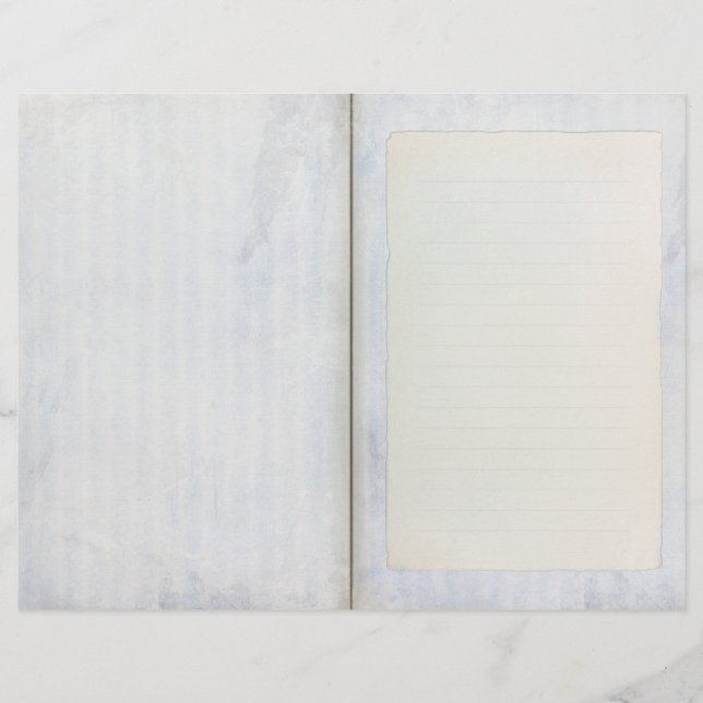 Papper blek av blåstrimlad Shabby-skrapbok (Framsida)