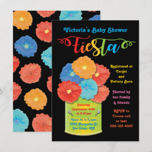 Papper blomma kan bjuda in en babypresentatör inbjudningar
