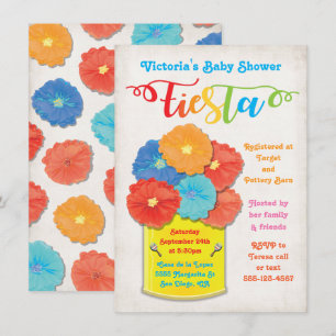 Papper blomma kan bjuda in en babypresentatör inbjudningar