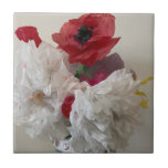 Papper blomma på årsdagen Bröllop Kakelplatta<br><div class="desc">Den här keramiska plattan är perfekt för en Bröllop-årsdag,  den har en bakgrund av mina handgjorda pappra blommor,  i linje med det pappra temat. En underbar gåva till ett speciellt par på deras första årsdag och idealisk för ett team med ett matchande kort.</div>