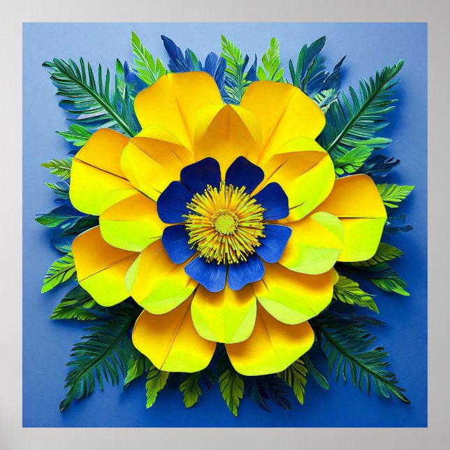 Papper blomma poster (Framsidan)