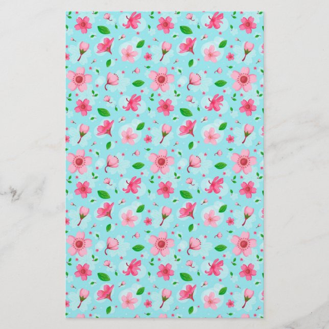 Papper Blommar av sållning av körsbär (Framsida)