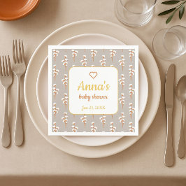 Papper Blommigt av bomullsskorgen för babykläder f Pappersservett