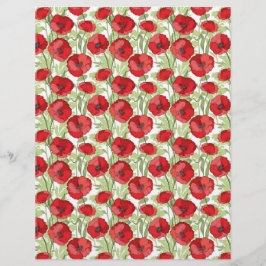 Papper Blommigt av Red Poppies-konst & Craft-skrap