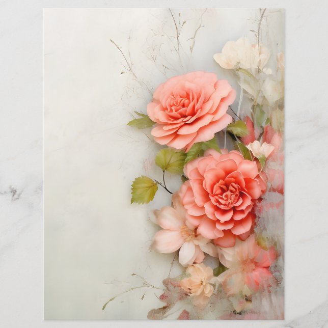 Papper blommigt för avbokning (Framsida)