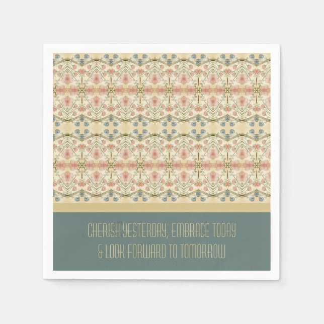 Papper Blommigt för elegant Pappersservett (Framsidan)