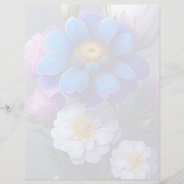 Papper blommigt för klippbok (Framsida)