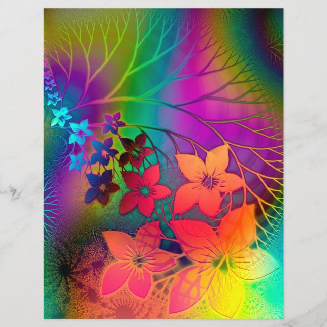 Papper blommigt för klippbok (Framsida)