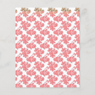 Papper blommigt med ljusröd och rosa flygblad