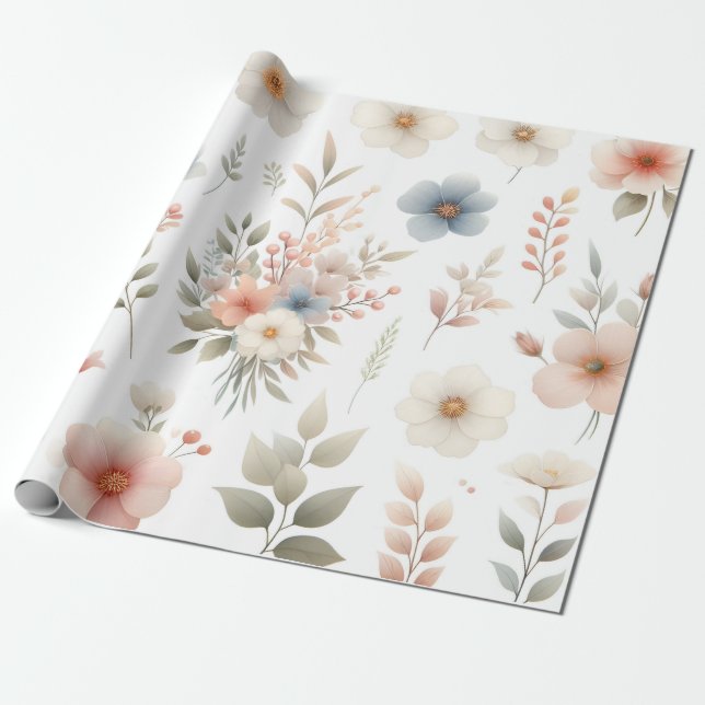 papper blomomslagning presentpapper (Utrullad)