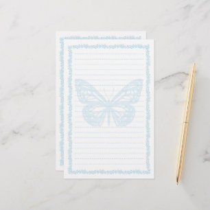 Papper Blue Butterfly Stationery