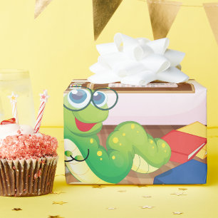Papper bokmask i klassradbrytning presentpapper