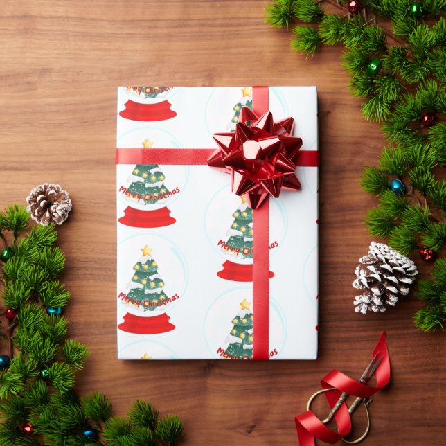 Papper Boll-skrotning i Snö under jul Presentpapper (Julgåva)