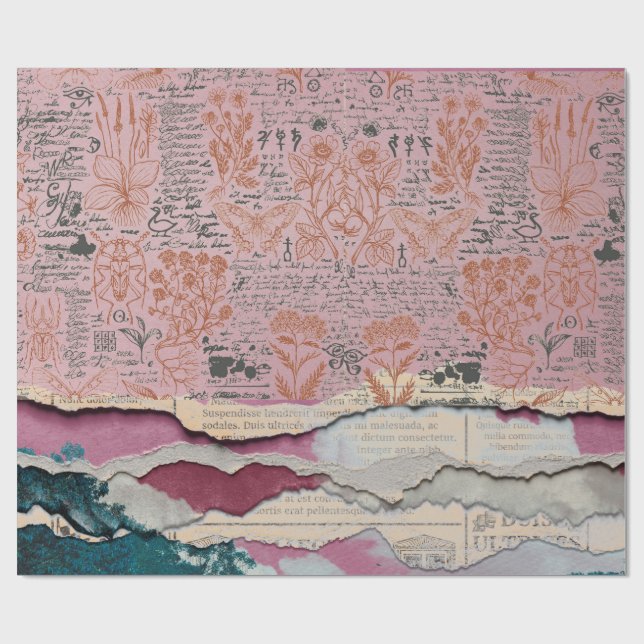 papper botanisk manuskript presentpapper (Platt)