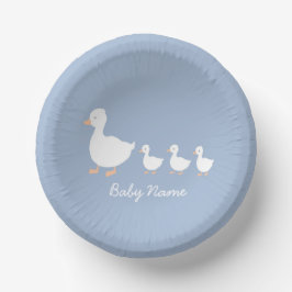 Papper Bowl Blue Duckling Design för babyskor