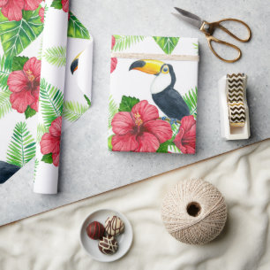 Papper bukettomslagning av peppar och tropiska buk presentpapper