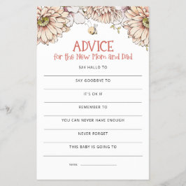 PAPPER | Bumbleberåd Mamma Pappa Baby Shower Game Flygblad