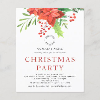 PAPPER Business Logotyp Poinsettia jul Party Flygblad