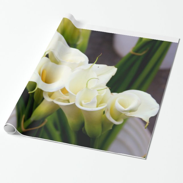 papper calla lily-inslagning presentpapper (Utrullad)