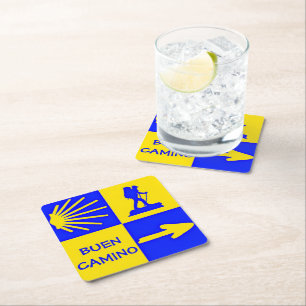 Papper Camino de Santiago Square Underlägg Kvadrat