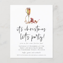 PAPPER | Champagne-julklet Party Inbjudan Flygblad