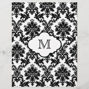 Papper chic Svartvit monogram-skrapbok