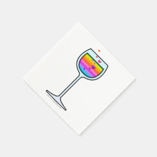 PAPPER COCKTAILNAPKINER - VINGLAS KONST PAPPERSSERVETT