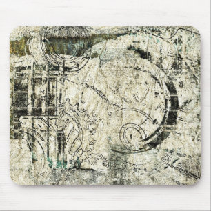 papper collage för steampunk musmatta