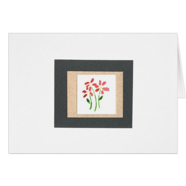 Papper Collage för vattenfärg OBS Kort (Framsidan Horizontal)