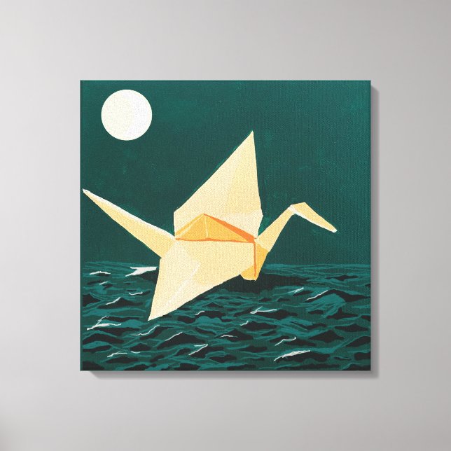 Papper Crane Canvastryck (Framsida)