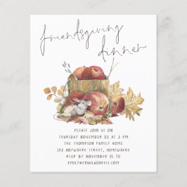 PAPPER | Cute Mouse Friendsgiving Inbjudan Flygblad