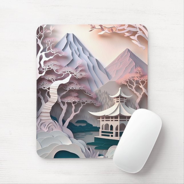 Papper Cutout Pavilion Ligcape Mousepad Musmatta (Med mus)