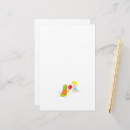 Papper: dag i stranden brevpapper