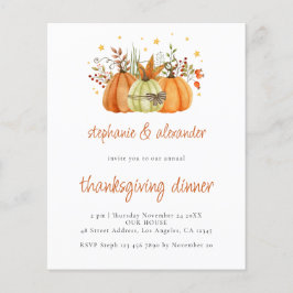 PAPPER Dinner för Thanksgiving av Terracotta Flygblad