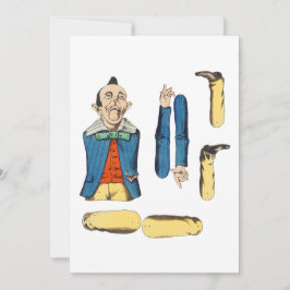 papper docka för konstig kort