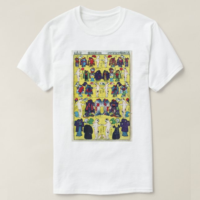 Papper dockkatt, Utagawa Yoshifuji, Ukiyo-e Tee Shirt (Design framsida)