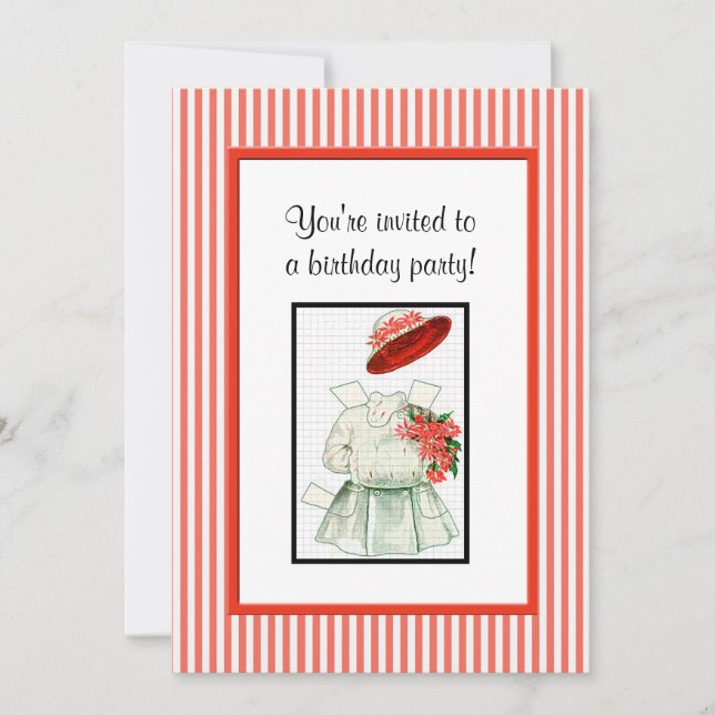 Papper dockningsFödelsedagsfest Inbjudningar (Framsida)