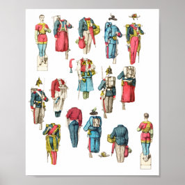 papper dockningsstation för mansoldat poster