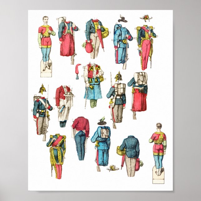 papper dockningsstation för mansoldat poster (Framsidan)