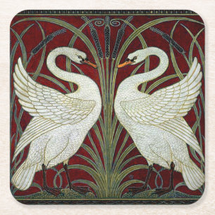Papper dryck på kartong underlägg art nouveau stil kvadrat