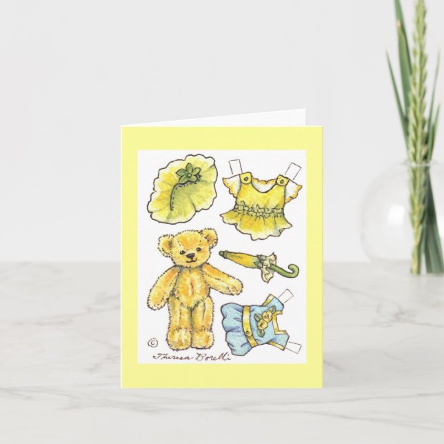 Papper dull teddy Blank Note Kort (Framsida)