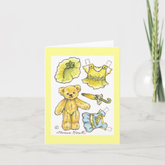 Papper dull teddy Blank Note Kort