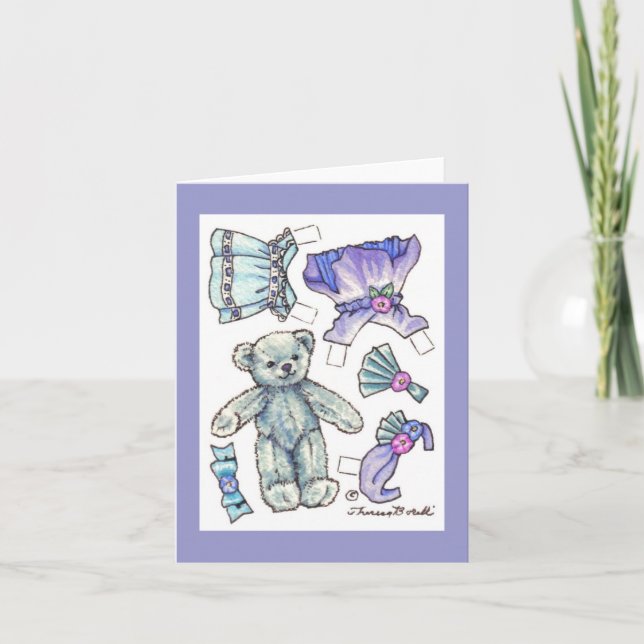 Papper dull teddy Blank Note Kort (Framsida)