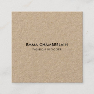 Papper Eco, , modern, Rustic Kraft Fyrkantigt Visitkort